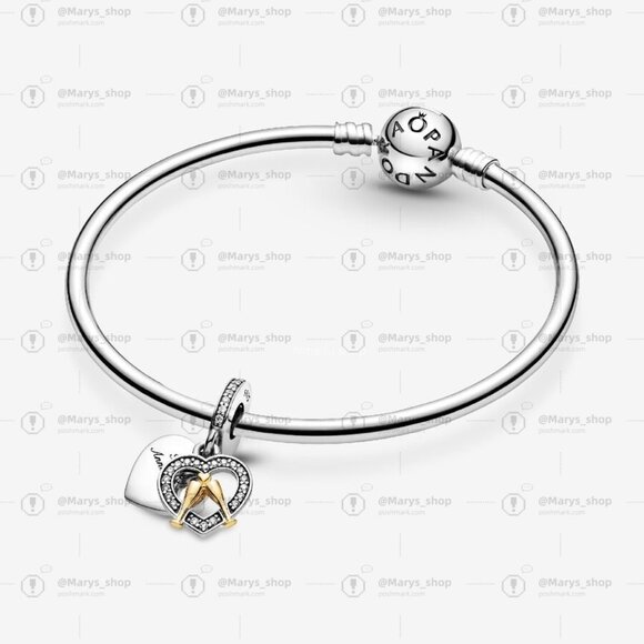 Pandora Two-tone Happy Anniversary Dangle Charm|Two-tone - Picture 2 of 2